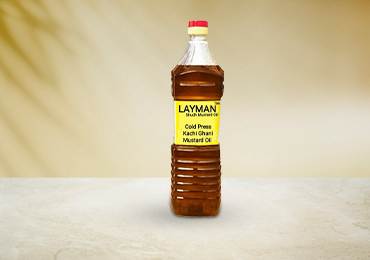 LAYMAN Kachi Ghani Mustard Oil 500gm, 1ltr, 5ltr